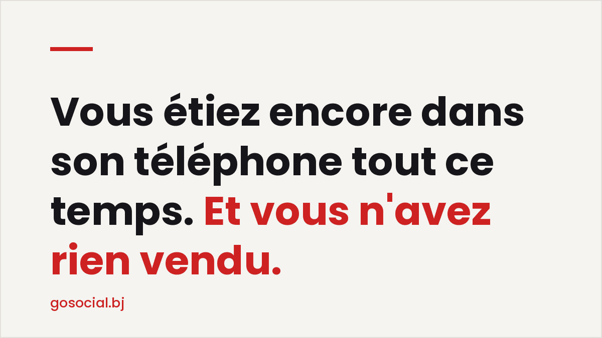 Un prospect peut garder votre conversation dans son téléphone sans jamais y revenir.