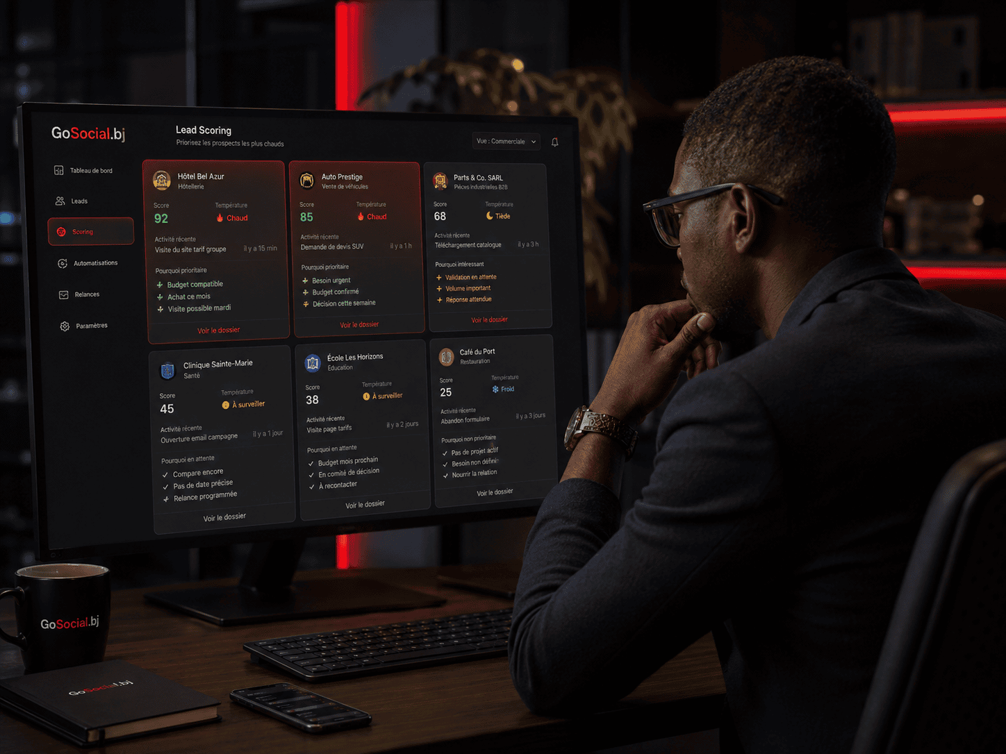 Priorisation des dossiers commerciaux dans GoSocial Relay